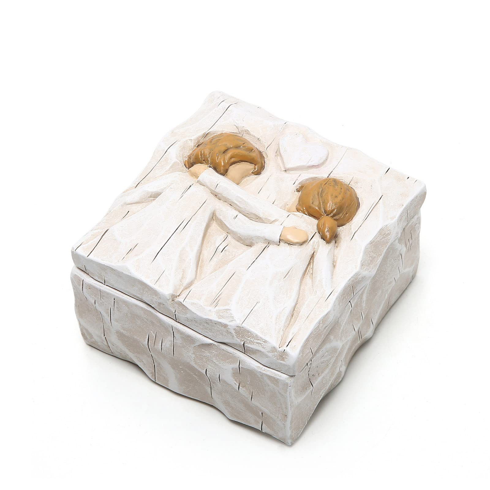 Hodao Friendship jewelry Keepsake Box Sculpted Hand-Painted Keepsake Box Anniversary Memory Box, Decorative Boxes For Home Decor