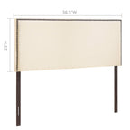 Modway Region Linen Fabric Upholstered Queen Headboard in Ivory with Nailhead Trim