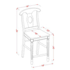 East West Furniture FAKE7H-BLK-W 7 Piece Counter Height Dining Set Consist of a Square Kitchen Table with Pedestal and 6 Dining Chairs, 54x54 Inch, Black & Cherry