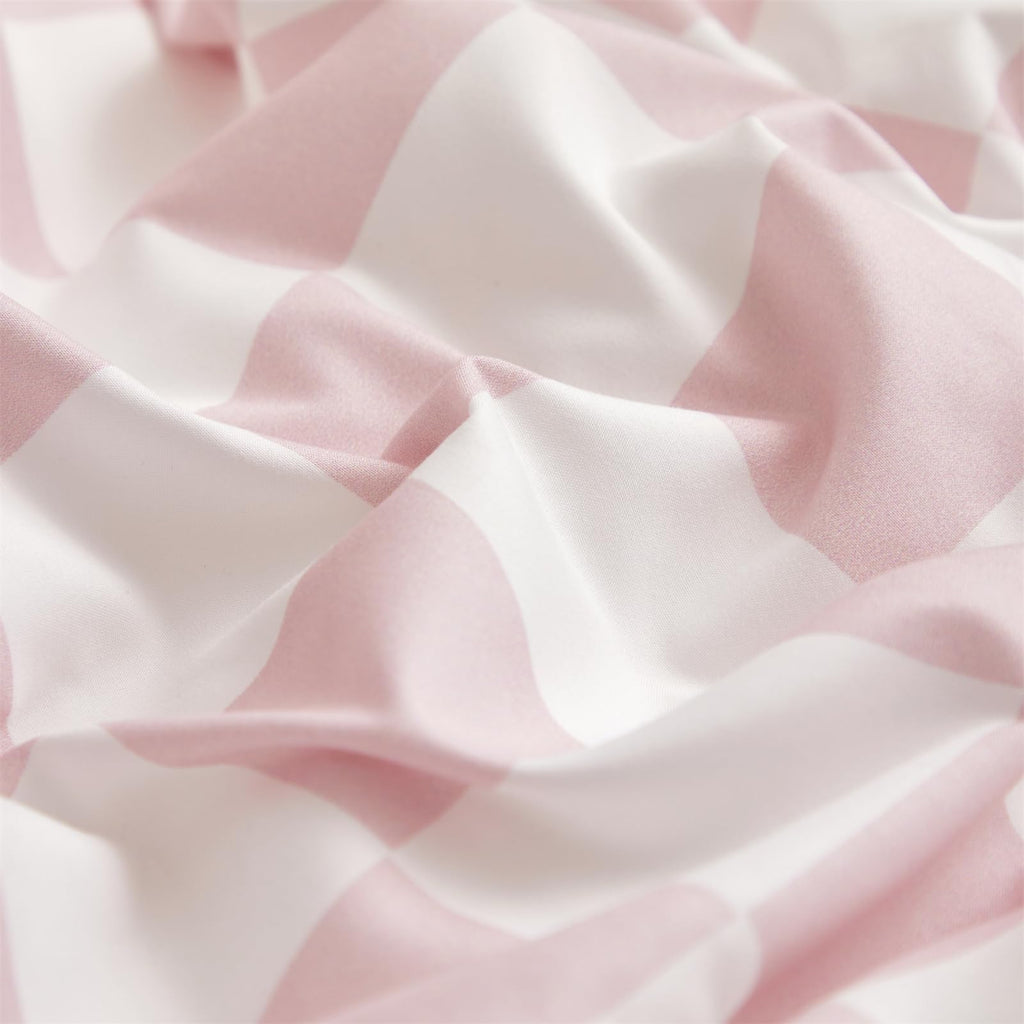 Clothknow Pink Grid Queen Comforter Set 3Pcs Blush White Bedding Comforter Sets Plaid Comforter Queen Pink Checked Queen Size Comforter Sets