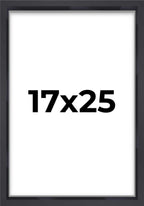 17x25 Black Contemporary Shadow Box Frame | 1'' Depth of Usable Space| Interior Size 17x25 or 25x17 Inches| UV Resistant Acrylic