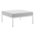 Modway Harmony Sunbrella® Outdoor Patio Aluminum Ottoman in Gray Gray