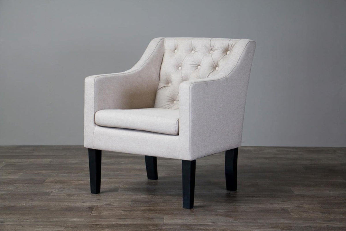 Baxton Studio Brittany Club Chair, Beige