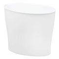 iDesign InterDesign Plastic Wastebasket Trash Bathroom, Bedroom or Office - 10 litres,White Nuvo Waste Can