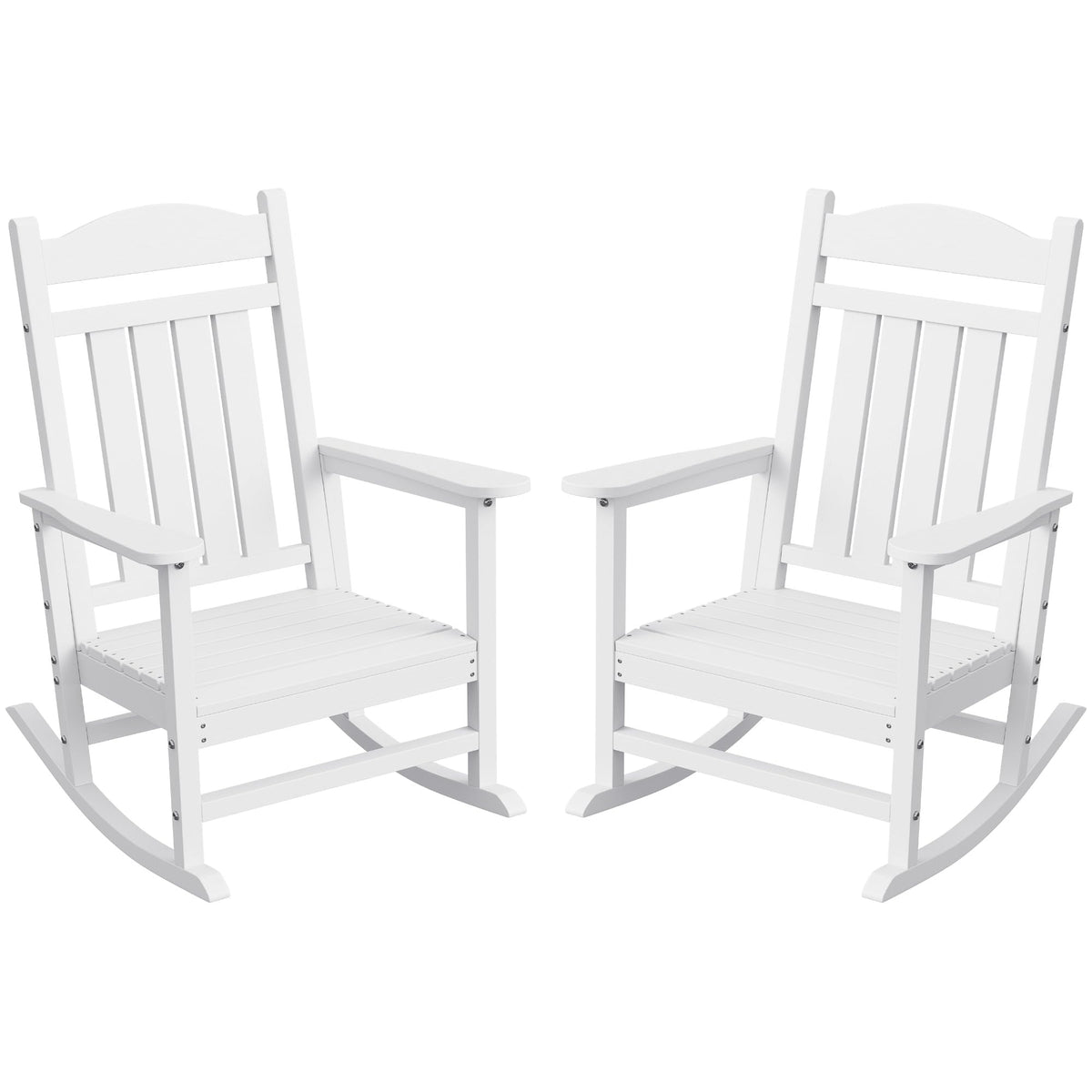 Greesum Rocking Chairs Outdoor, Set of 2 Heavy-Duty Patio Chair with 360lbs Capacity, All-Weather Resistant, Smooth Gliding Moti