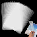 Upzder 10 Pack Clear Plastic File Folders, L-Type Plastic File Folders Letter Size, Project Pockets Plastic Sleeves Transparent