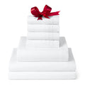 Mellanni Split King Sheet Set - 7-Piece Iconic Collection Bedding, (Including 4 Pillowcases), 16-Inch Deep Pocket, Easy Care, Extra Soft, Cooling Sheets, Brushed Microfiber - White