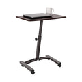 Seville Classics WEB162 Mobile Laptop Computer Desk Cart Height-Adjustable from 20.5 to 33, Slim, Walnut
