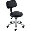 Lorell 69511 Pneumatic Height Stool, W/Back, 24-Inch X24-Inch X36-Inch , Black