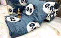 Yetli Glace Cotton Singel Bed Comforter Print And Kids Ac Room/Blanket, Size 60 X 90 Pack Of 1 Pcs, (Vt2051 Grey Pand0