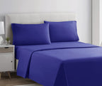 Clara Clark Split King Sheets Set, Deep Pocket Bed Sheets For Split King Size Bed, 4 Piece Bed Sheet Set, Super Soft Bedding Sheets & Pillowcases, Split King, Royal Blue