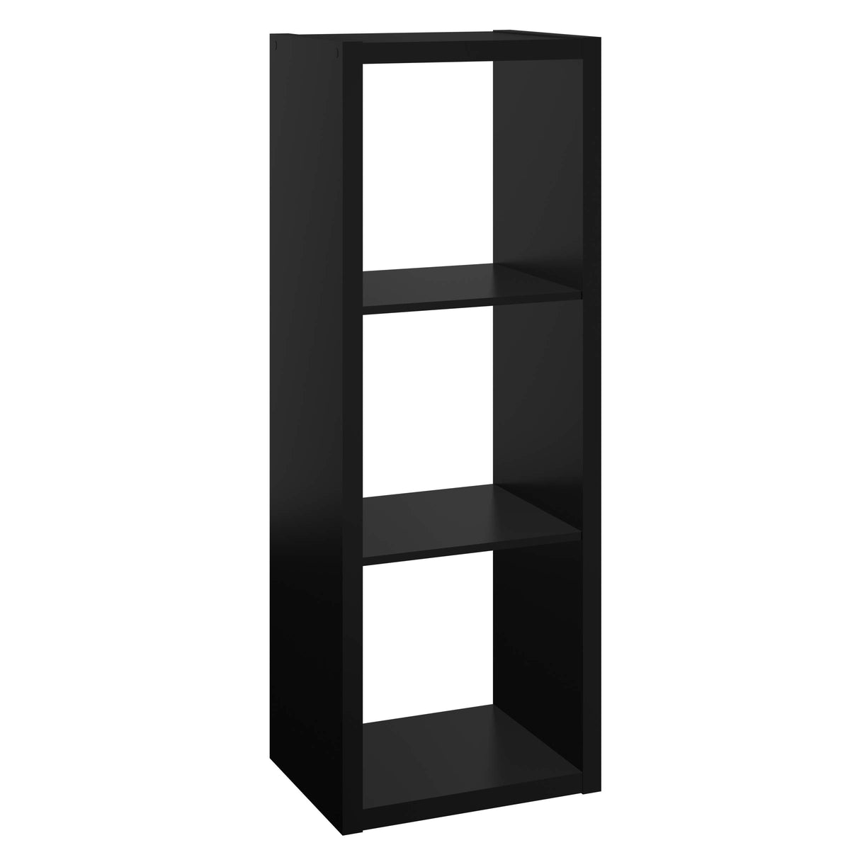 Closetmaid 4548 Decorative Open Back 3-Cube Storage Organizer, Black