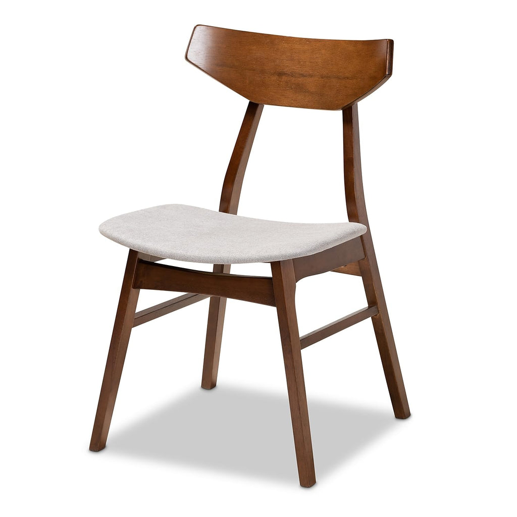 Baxton Studio Danica Gray Upholstered Wood 4-Piece Dining Chair Set