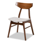 Baxton Studio Danica Gray Upholstered Wood 4-Piece Dining Chair Set