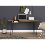 Tuhome Baxter 140 Desk, One Shelf, Four Legs -Mahogany