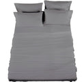 Polo World Network 6 Piece Sheet Set, Microfiber, Gray, King Sheet Set
