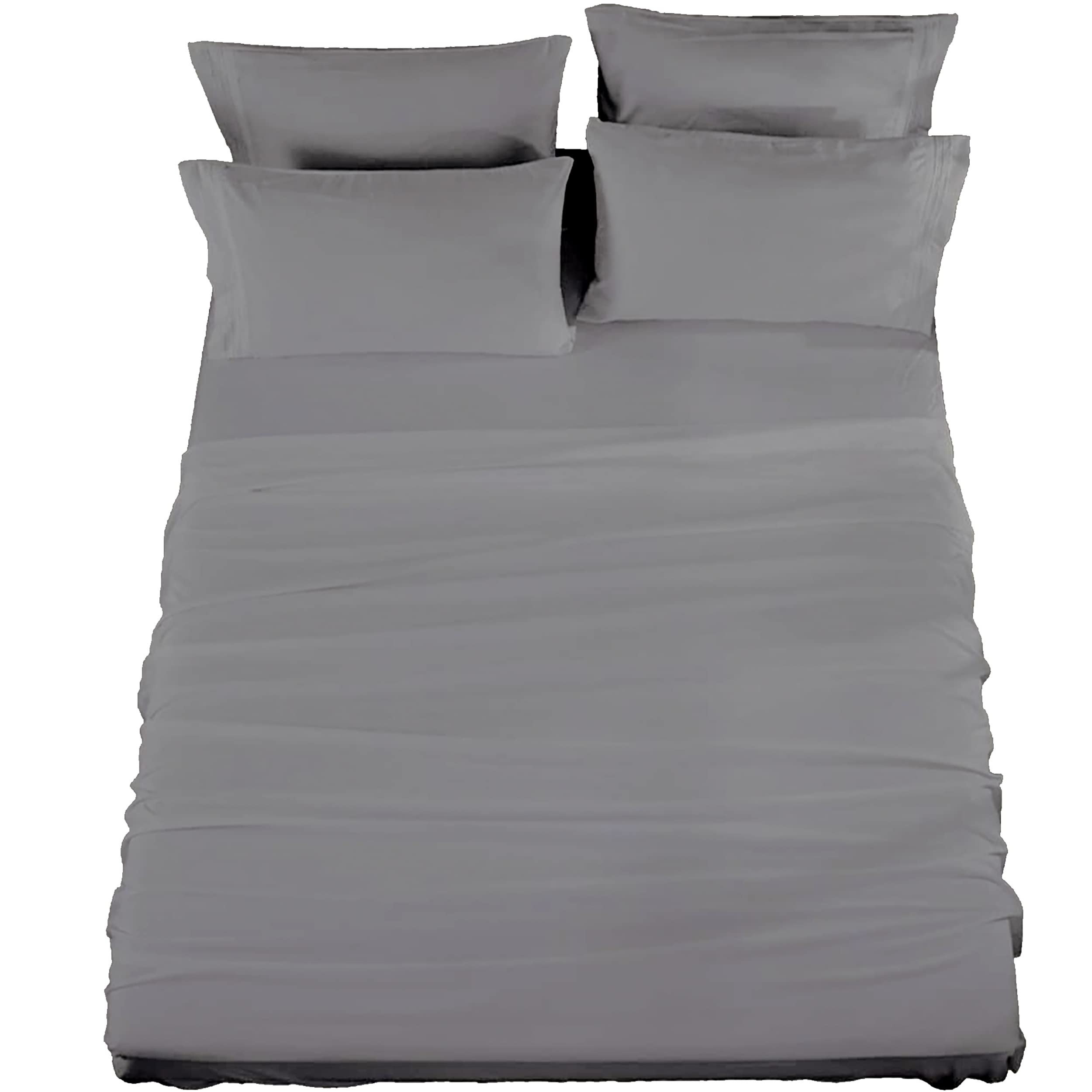 Polo World Network 6 Piece Sheet Set, Microfiber, Gray, King Sheet Set