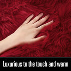 Lochas Ultra Soft Fluffy Rugs Faux Fur Sheepskin Area Rug For Bedroom Bedside Living Room Carpet Nursery Washable Floor Carpets,