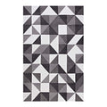 Modway Kahula Geometric Triangle Mosaic 8X10 Area Rug In Black, Gray And White