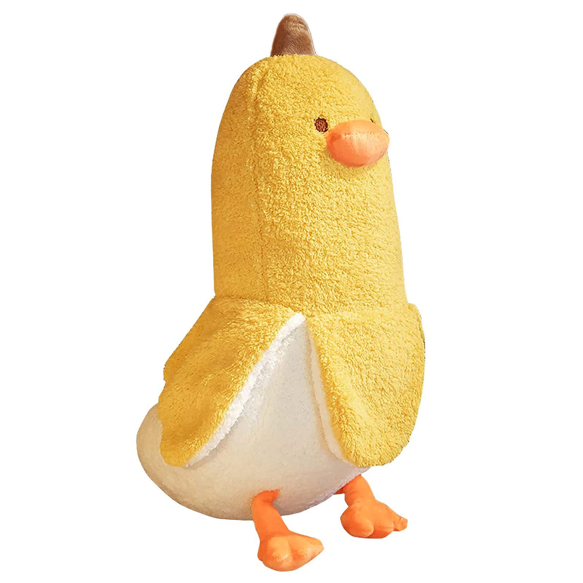 PEACH CAT Banana Duck Plush Toy Cute Plushie Hugging Plush Pillow Duck Stuffed Animal for Girls and Boys Yellow 19.7'