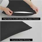 100% Egyptian Cotton Pillow Protectors Set Of 4, 600 Thread Count Standard Size Bed Pillow Cases With Zipper, Sateen Weave Cooli