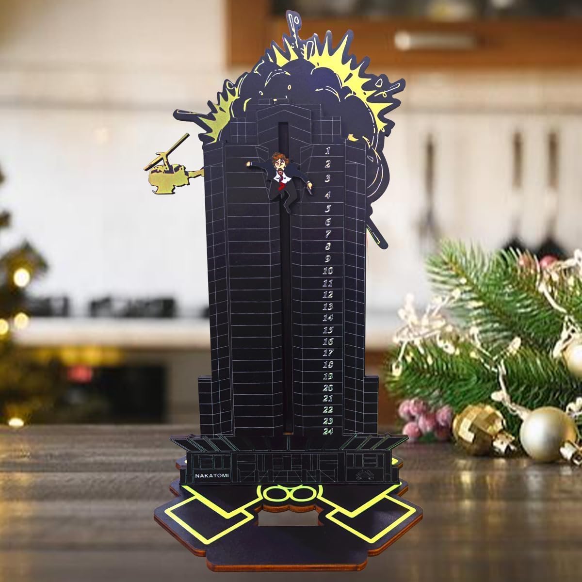Die Hard Advent Calendar, 2024 Christmas Countdown Calendar, Magnetic Wooden 24 Days of Christmas Advent Calendar for Kids Chris