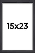15x23 Shadow Box Frame Contemporary Black | 1'' Depth of Usable Space| Interior Size 15x23 or 23x15 Inches| UV Resistant Acrylic