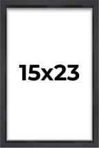 15x23 Shadow Box Frame Contemporary Black | 1'' Depth of Usable Space| Interior Size 15x23 or 23x15 Inches| UV Resistant Acrylic