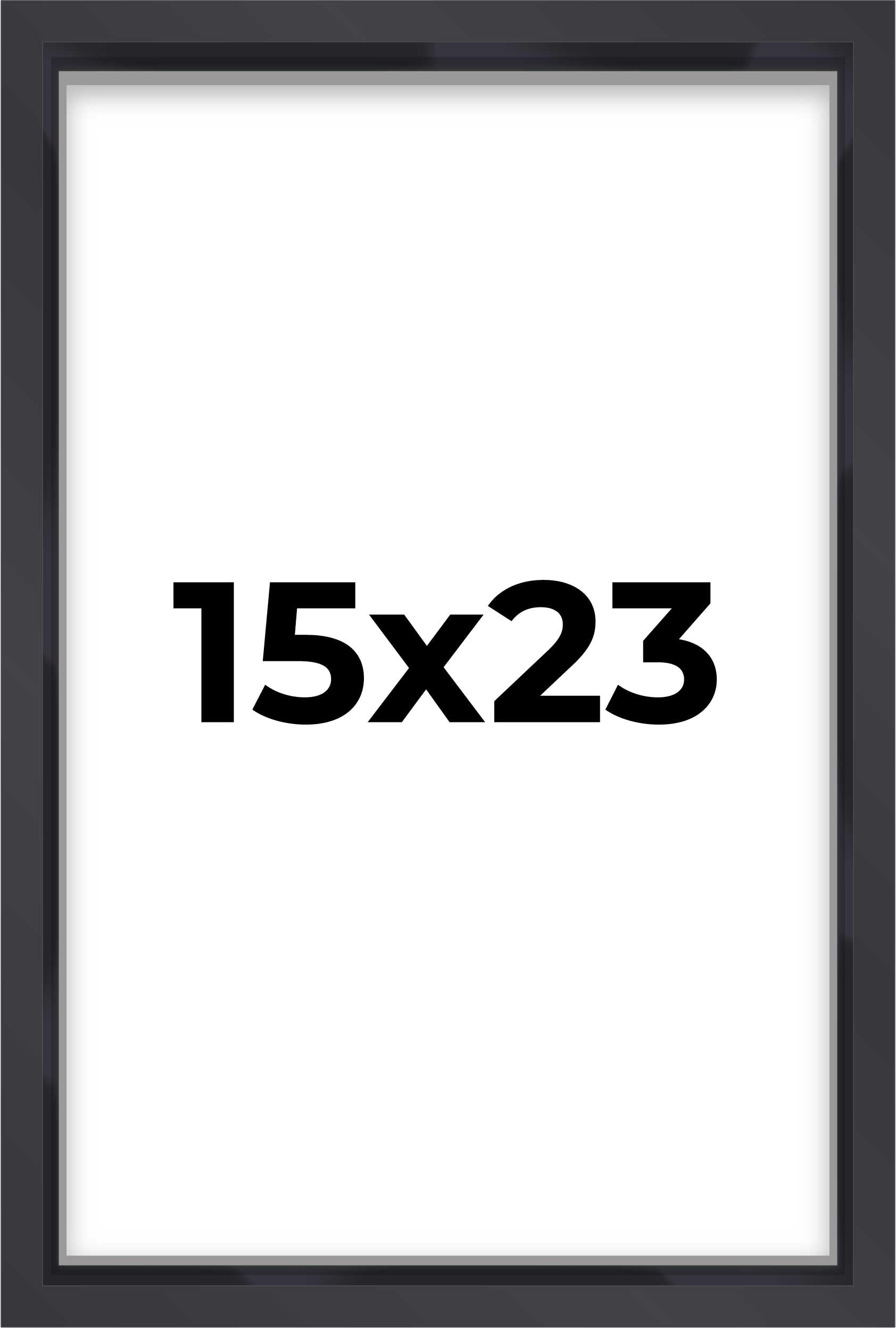 15x23 Shadow Box Frame Contemporary Black | 1'' Depth of Usable Space| Interior Size 15x23 or 23x15 Inches| UV Resistant Acrylic