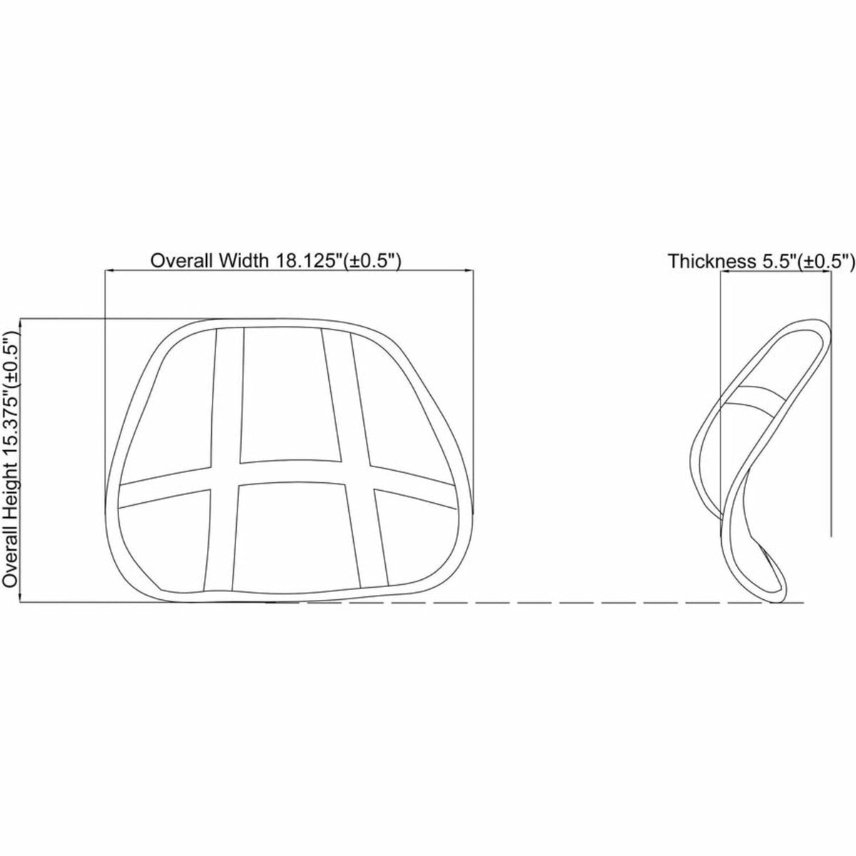 Lorell - 42171 Ergo Mesh Lumbar Back Support