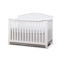 Sorelle Furniture Berkley Round Top Crib, Classic 4-in-1 Convertible Crib, Made of Wood, Non-Toxic Finish, Wooden Baby Bed, Todd