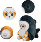 Shark Cat Plush Toy, Cute Fried Shrimp Shark Stuffed Animals Doll, Kawaii Shark Cat Plush Pillow Toy Birthday For Kids Boys Girl