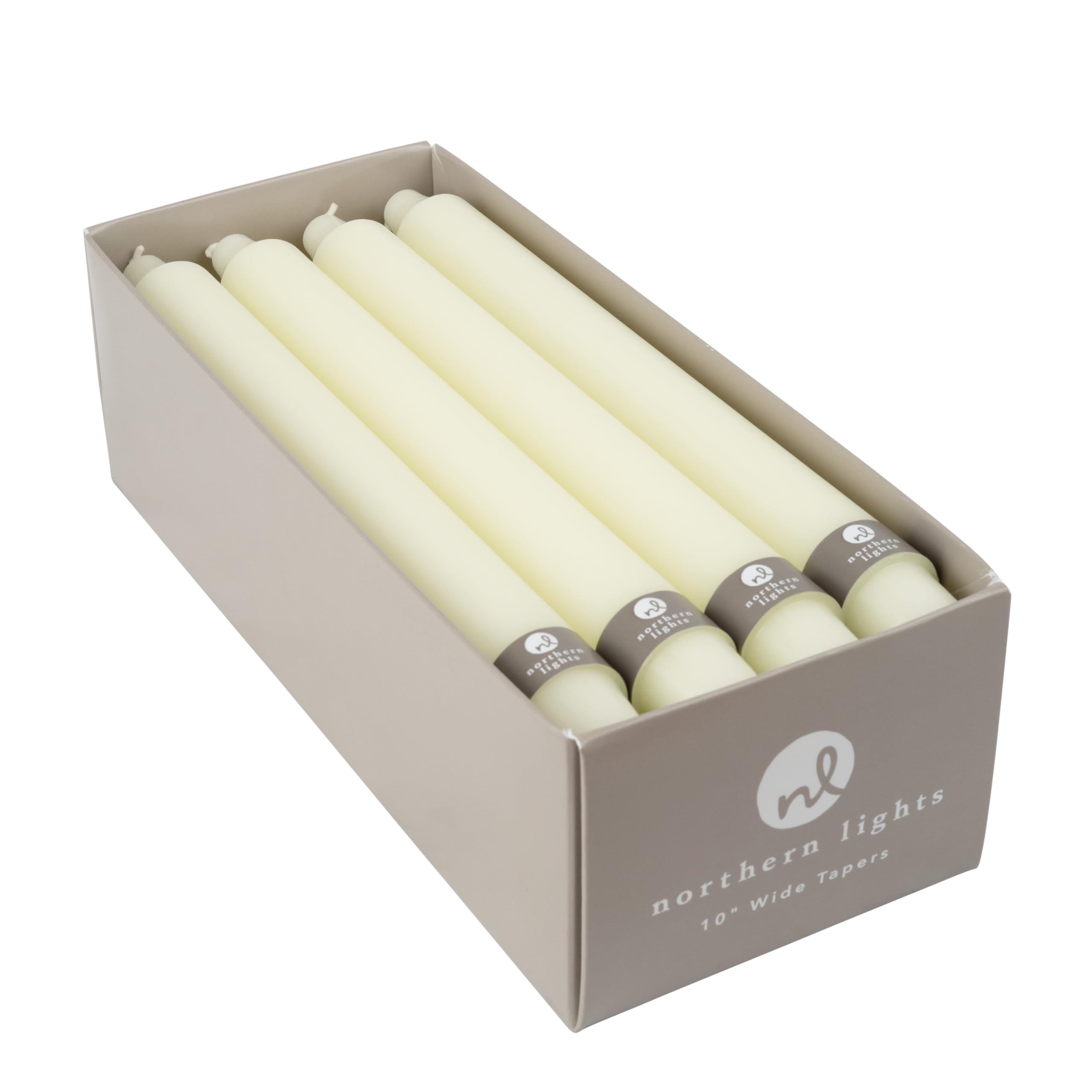 Northern Lights Candles - 10 12pk Tapers - Ivory - 76596