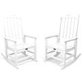 THOEOE Oversized Rocking Chair Set of 2, Outdoor Rocking Chair for Adults, All Weather Resistant Porch Rocker for Lawn Garden, W