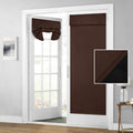 Homeideas 100% Blackout French Door Curtains, Privacy Door Curtains For Door Window, 30 X 68 Inch Room Darkening Curtains, Thermal Insulated Door Window Shades For Bedroom, (1 Panel, Brown)