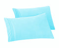 Elegant Comfort Solid Pillowcases 1500 Thread Count Egyptian Quality - Easy Care, Smooth Weave, Wrinkle And Stain Resistant, Easy Slip-On, 2-Piece Set, Standard/Queen Pillowcase, Aqua