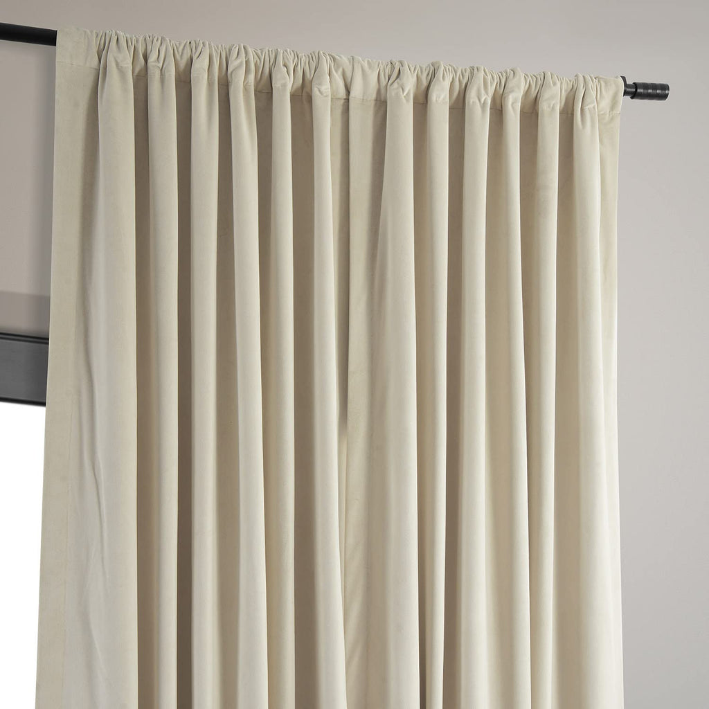 Hpd Half Price Drapes Signature Velvet Thermal Blackout Curtains For Living Room 120 Inch Long (1 Panel) Rod Pocket Insulated Blackout Curtains For Bedroom Window Curtains, 100W X 120L, Neutral Ground