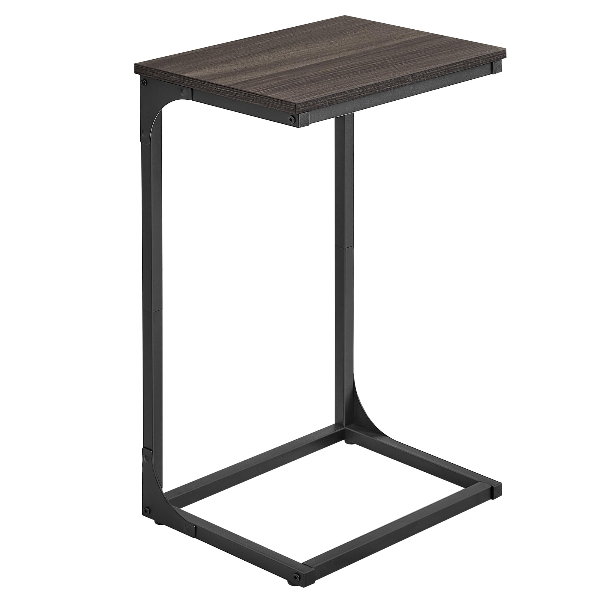 VASAGLE C-Shaped End Table, Side Table for Sofa, Couch Table with Metal Frame, Small TV Tray Table for Living Room, Bedroom, Che