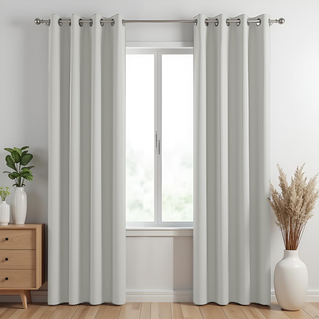 Homemonde Single Piece Room Darkening 9 Feet Curtains For Long Door  Room Privacy And Noise Reduce Drapes, 63% Blackout Opaque,