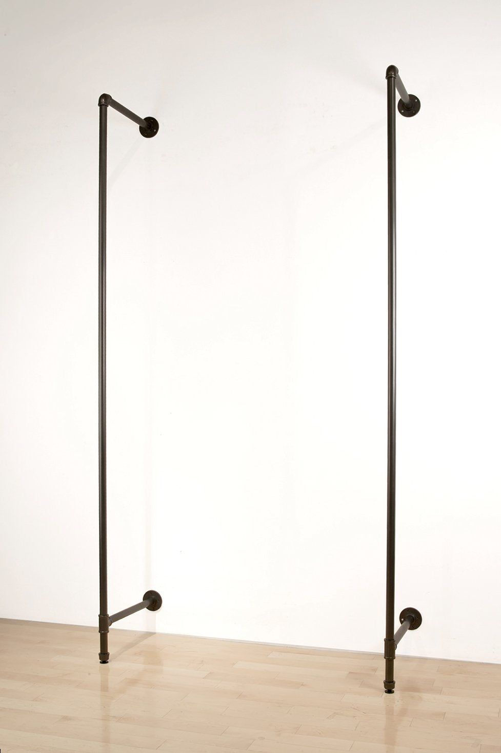 Econoco Commercial Pair of Slotted Posts for Outrigger Wall Unit, Anthracite Grey (PSOR)