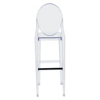 Commercial Seating Products Clear Polycarbonate Kage Barstool with Back - Modern Clear Design for Home and Commercial Use