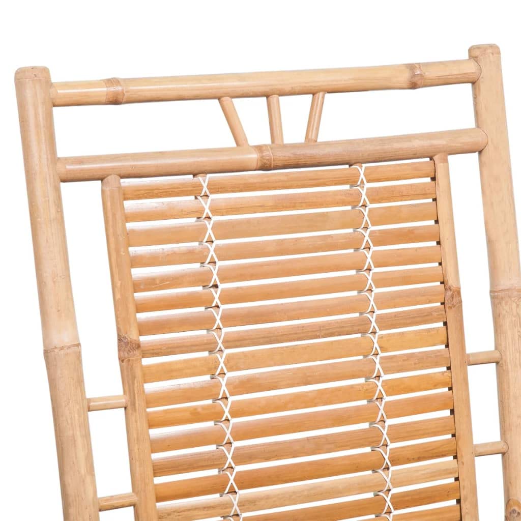 vidaXL Rocking Chair with Cushion Garden Outdoor Patio Balcony Backyard Terrace Yard Porch Lounge Seating Home Furniture Seat Bamboo