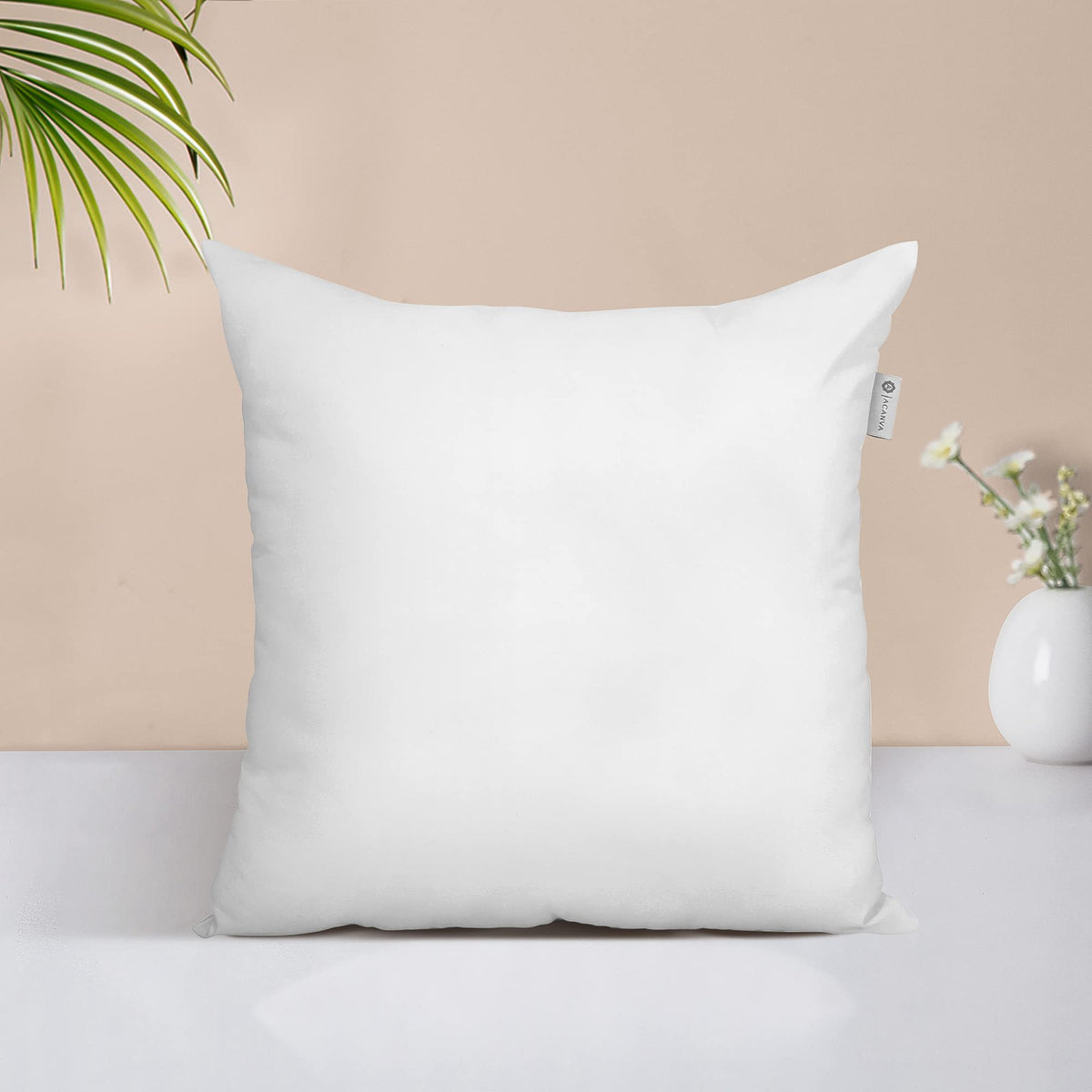 Acanva Throw Pillow Insert Premium Stuffer Sham Square Form For Decorative Cushion Bed Couch Sofa Chair, 24X24(1 Count), White