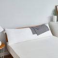 Acanva Fluffy Bed Sleeping Side Sleeper Body Pillow Insert, 20    X 60   With Grey Pillowcase, White