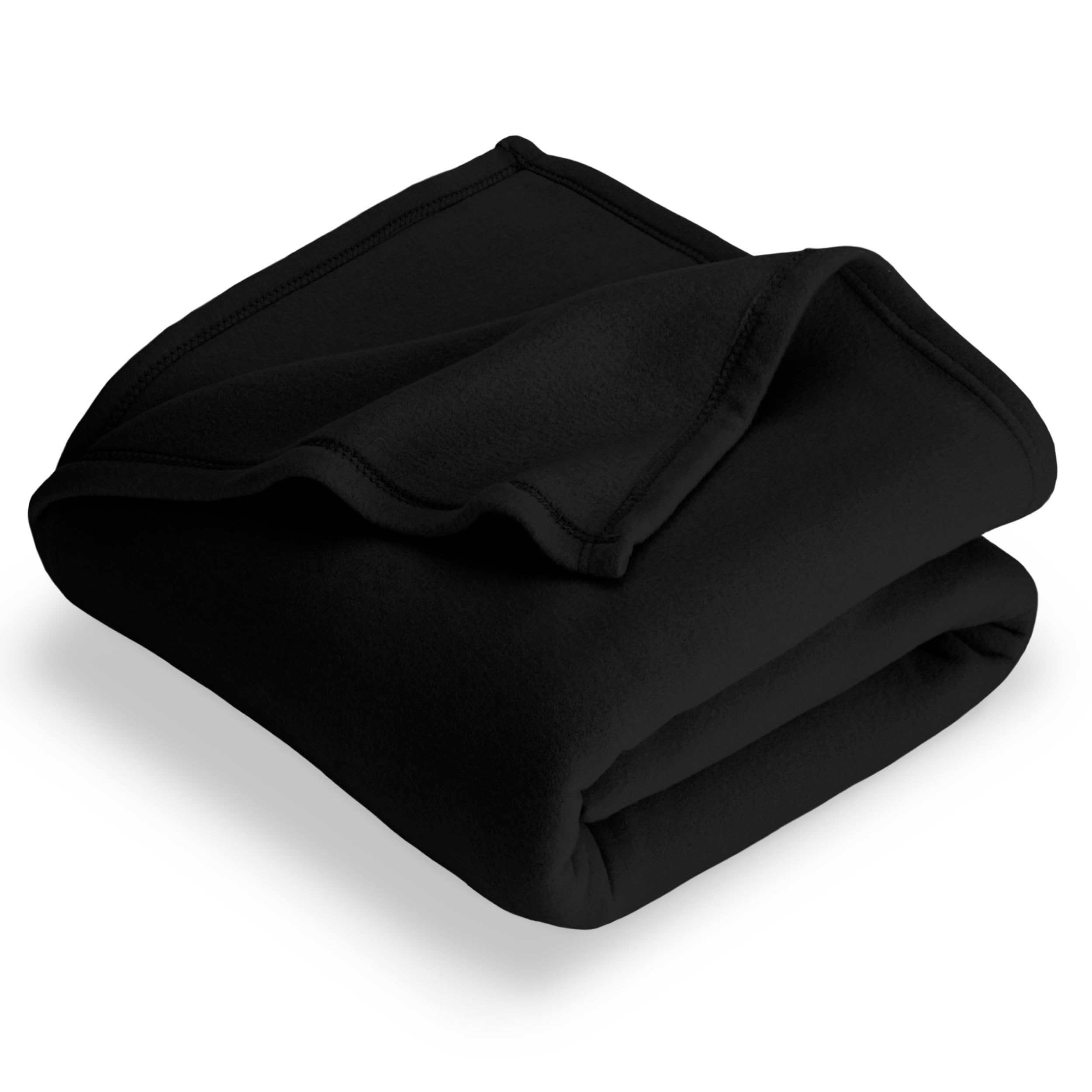 Bare Home Polar Fleece Blanket - King Blanket - Black - Warm & Cozy - Premium Fleece Blanket - Blanket for Bed, Sofa, Camping, T