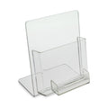 Source One Deluxe Counter Top Clear Acrylic Greeting Card Display With Gift Card Holder 5 Inch Wide