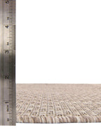 Unique Loom Collection Casual Transitional Solid Heathered Indoor/Outdoor Flatweave Area Rug (2' 7'' X 10' Runner, Beige/Ivory)