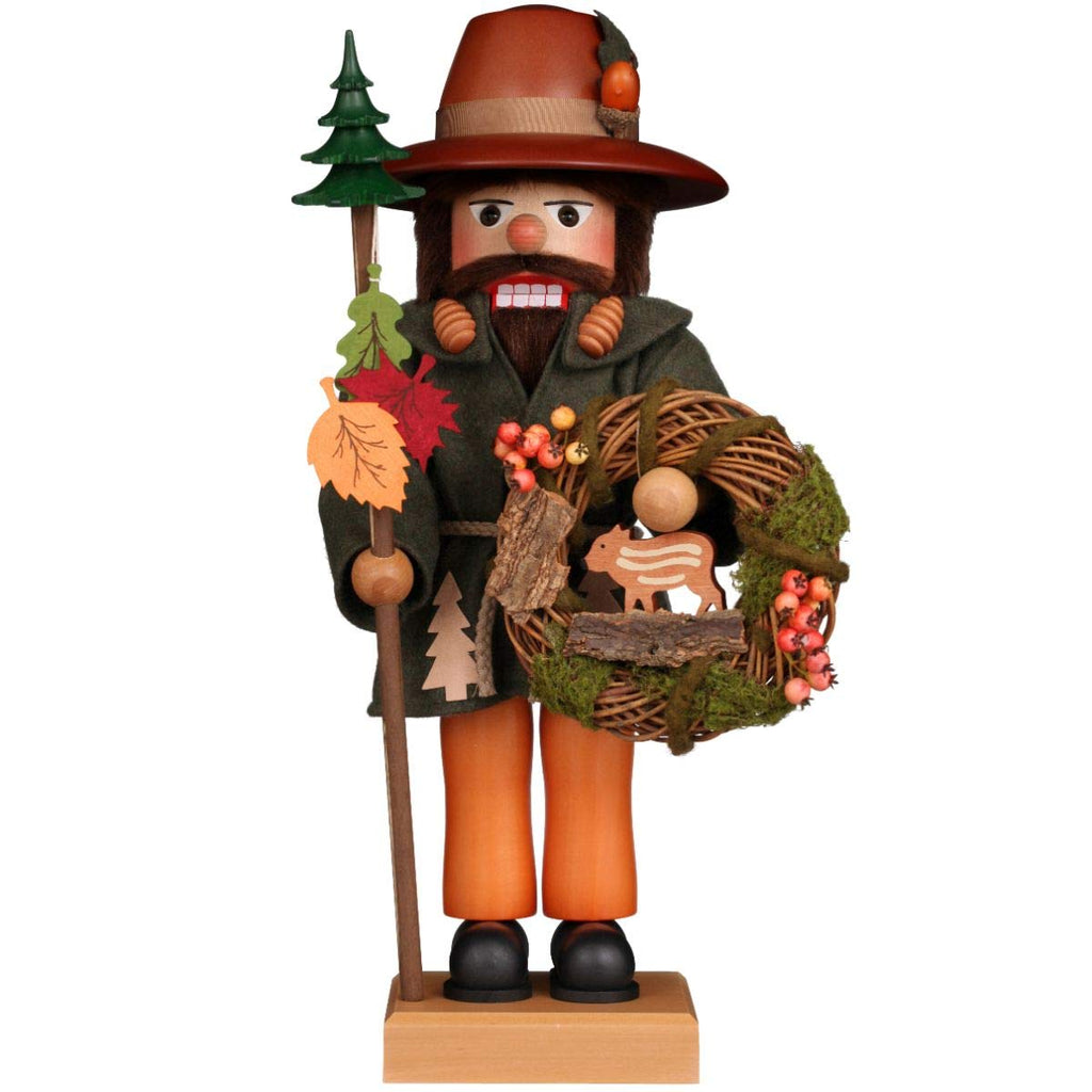 Alexander Taron Christian Ulbricht Nutcracker - Woodsman With Wreath - 18.5" H X 9" W X 9.25" D