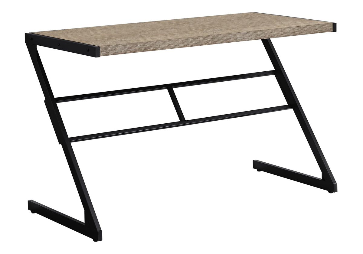 Monarch Specialties Simple Modern Study Laptop Table For Home & Office Computer Deskzshaped Metal Leg, 48 Inch  L, Dark Taupe