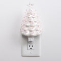 Milltown Merchants Ceramic Christmas Tree Night Light - Plugin Christmas Tree with Lights - Lighted Vintage Ceramic Tree - Mini 
